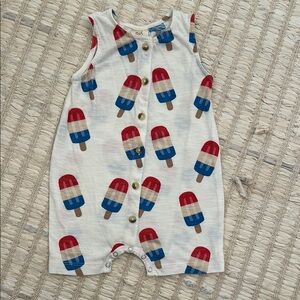 Red white & blue jumpsuit 6-12m